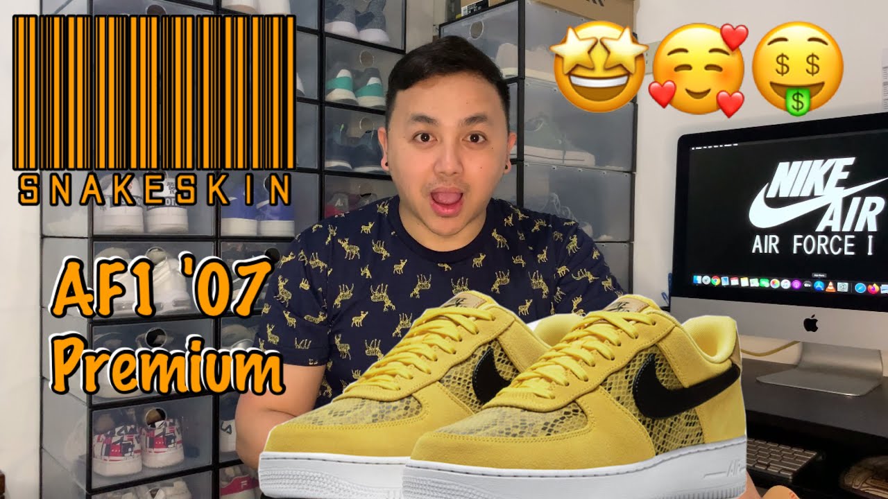 air force 1 low yellow snakeskin