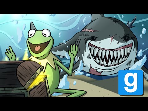 Gmod: Kermit&rsquo;s Treasure Hunt RUINED by Megalodon Shark!