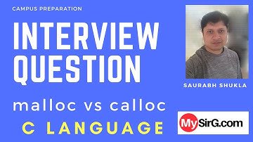 malloc vs calloc - mysirg.com | Interview Question