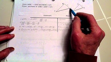 Proof -- similar triangles perimeters share same proportion as corresponding sides.