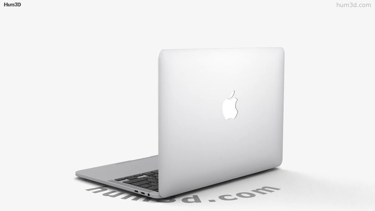 Apple MacBook Pro 13 inch (2020) Silver 3D model by 3DModels.org