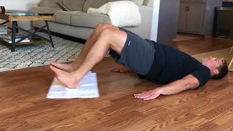 Towel Supine Hamstring Curl