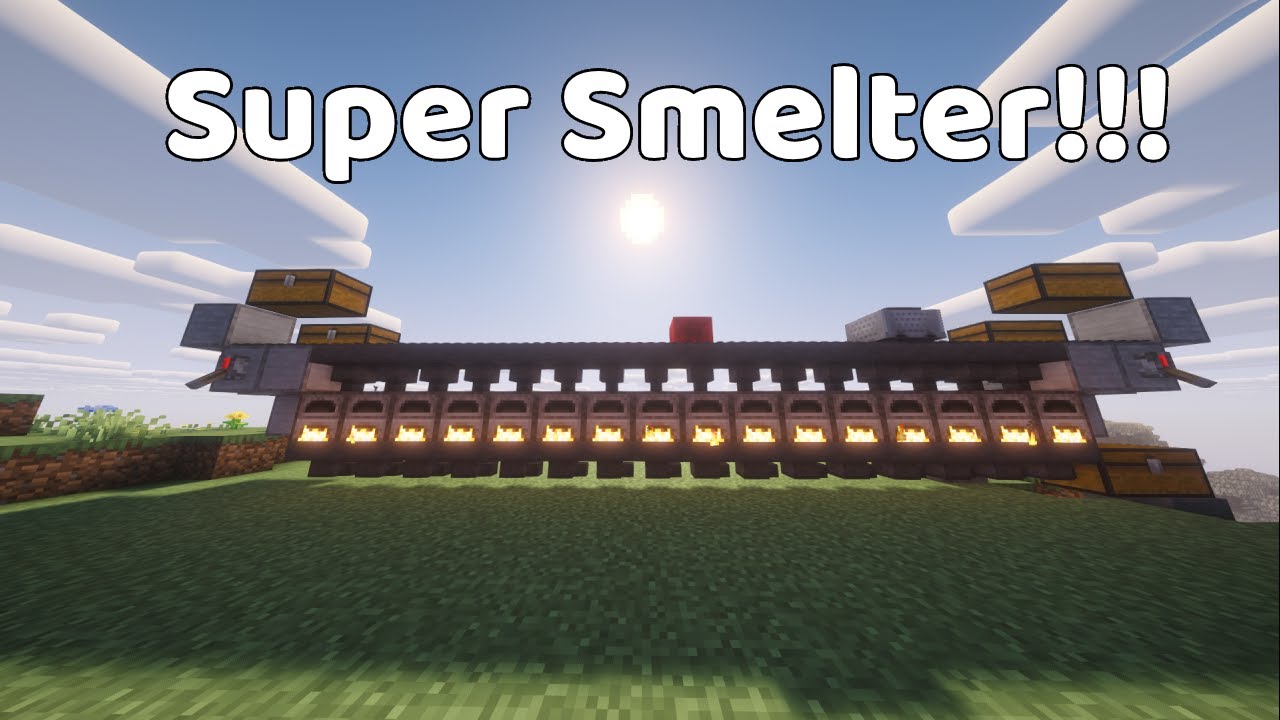 Minecraft Super Smelter | Easy, Simple, Automatic, Any Size 1.21.10