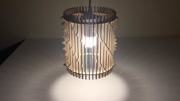 Twisted Lampshade 02 - Laser Cut from Baltic Birch