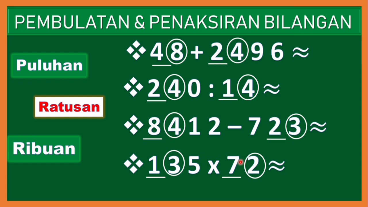 Cara Mudah Pembulatan Dan Penaksiran Bilangan Materi Matematika Kelas 4 6 K13 Part Three Youtube Cara Mudah Pembulatan Dan Penaksiran Bilangan Materi Matematika Kelas 4 6 K13 Part Three Youtube