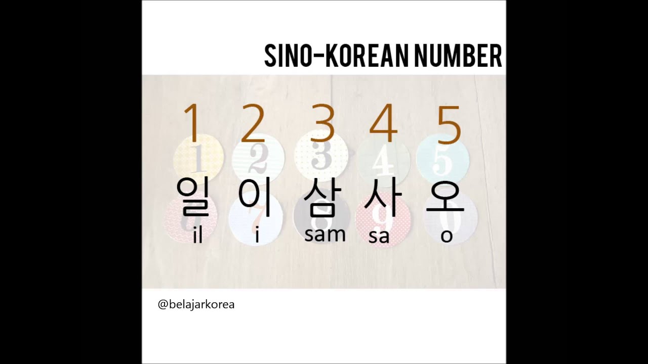 Pronounce Sino-Korean Numbers : 1-10 - YouTube