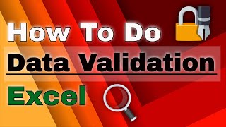 Data Validation in Excel : Data Validation settings | Data Input Message | Error Alert in Excel