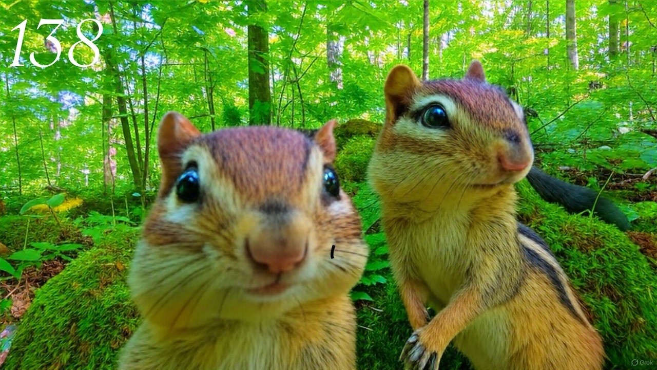 Cat TV: 3 Hours of Chipmunks and Squirrels in a Beautiful Forest. Ep. 138