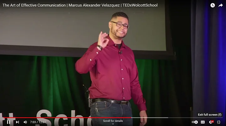 194 The Art of Effective Communication   Marcus Alexander Velazquez   TEDxWolcottSchool   YouTube