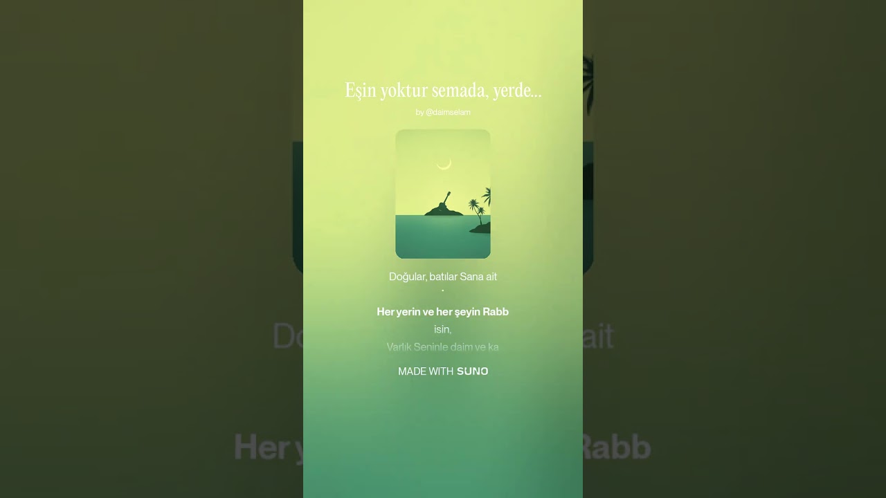 Eşin yoktur semada, yerde  1