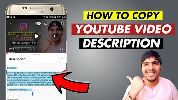 youtube video description copy and paste | how to copy youtube description in hindi / Urdu