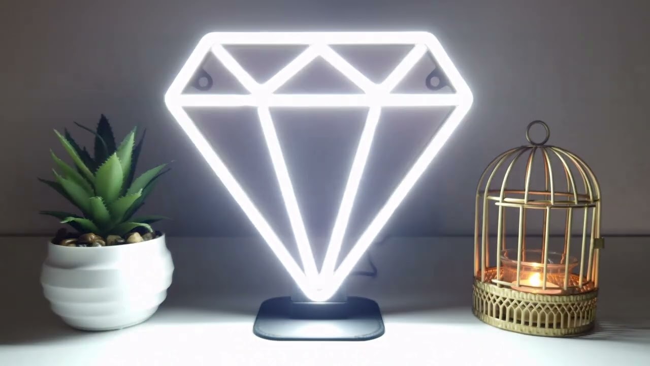 Diamond LED Neon Sign Decor #diamond #diamonds #brilliant