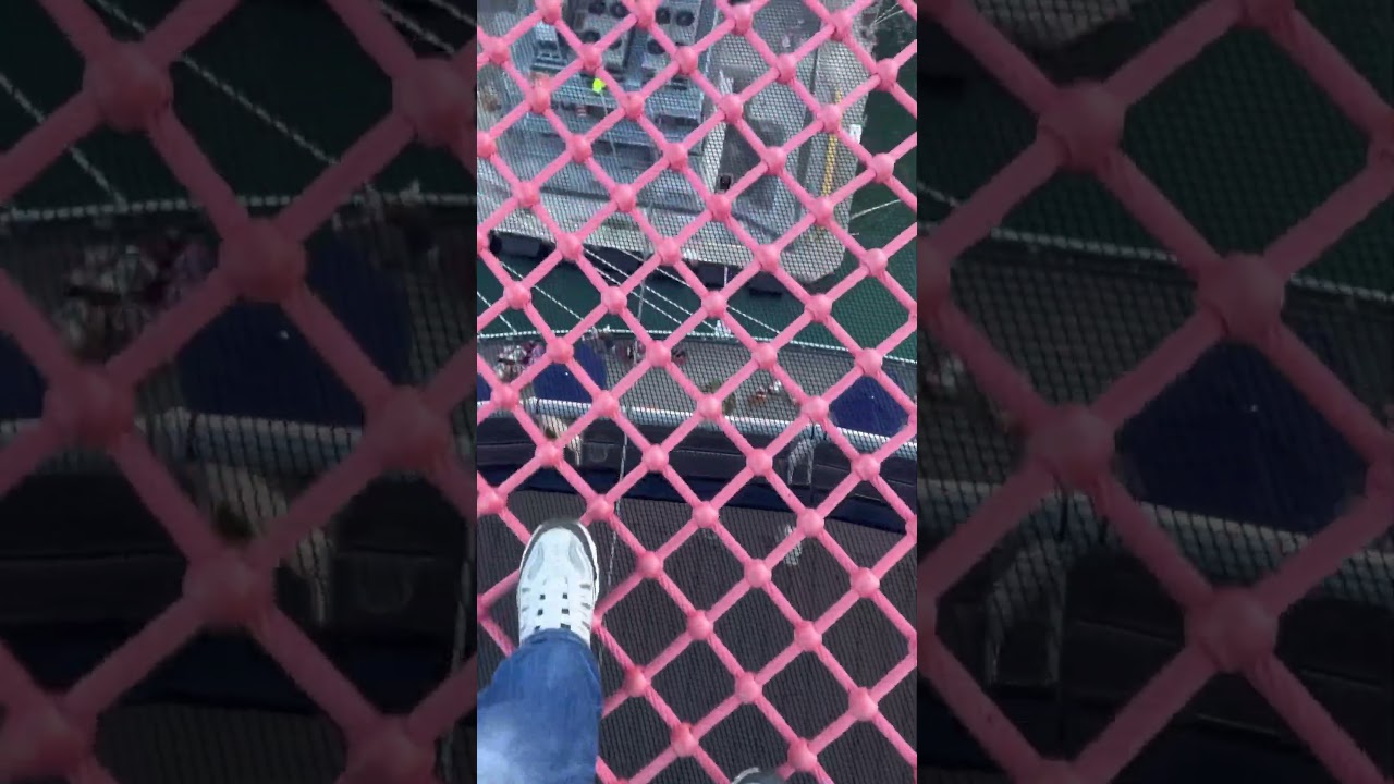Walking on the Triple net on #￼Virgin voyages #cruise ship #Scarlet lady