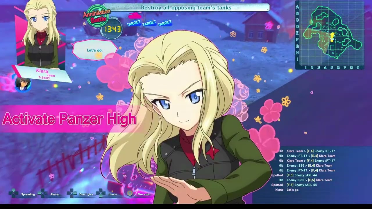 Girls und panzer Dream tank match Klara vs BC Freedom