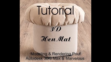 Tutorial N_1 Modeling Pouf Autodesk 3ds Max & Marvelous designer