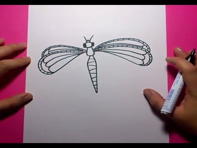 Como dibujar una libelula paso a paso | How to draw a dragonfly - thptnganamst.edu.vn