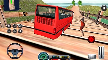 Real Uphill Bus Games 2025 - Coach Bus Offroad Driving Simulator Video Game - Android Gameplay