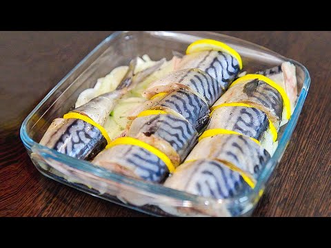 Нежнейшая Скумбрия В Духовке с лимоном и сочным луком никого не оставит равнодушным!