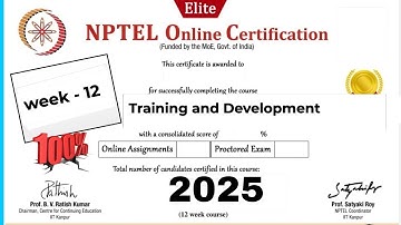 Training and Development week -12 Assignment Answers NPTEL2025