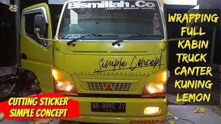 VARIASI STIKER TRUCK CANTER || CUTTING STICKER SIMPLE CONCEPT