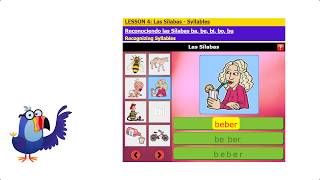 OnlineFreeSpanish -  Las sílabas - be - syllables lesson - be