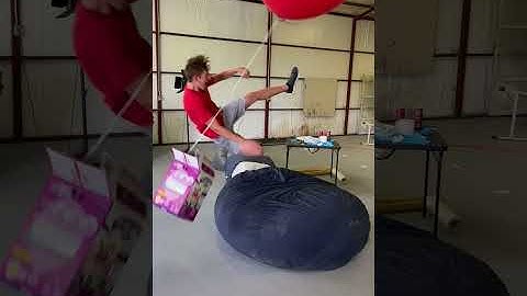 Giant water balloon filled with helium #Shorts