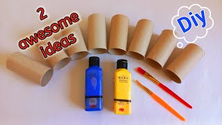 2 Great recycling ideas for organizing toilet paper rolls