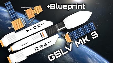 GSLV MK 3 in SFS | +Blueprint | Rover to moon | Spaceflight Simulator