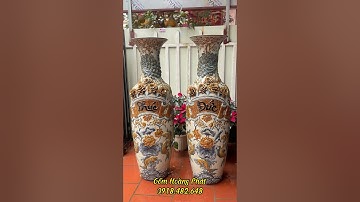 Lộc bình Phúc Đức đôi lục bình phong thủy phải có trong không gian thờ. Xưởng lộc bình sứ Bát Tràng