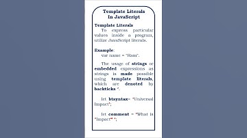 template literals in javascript @ensolutions5210 #javascript #template #javascripttutorials