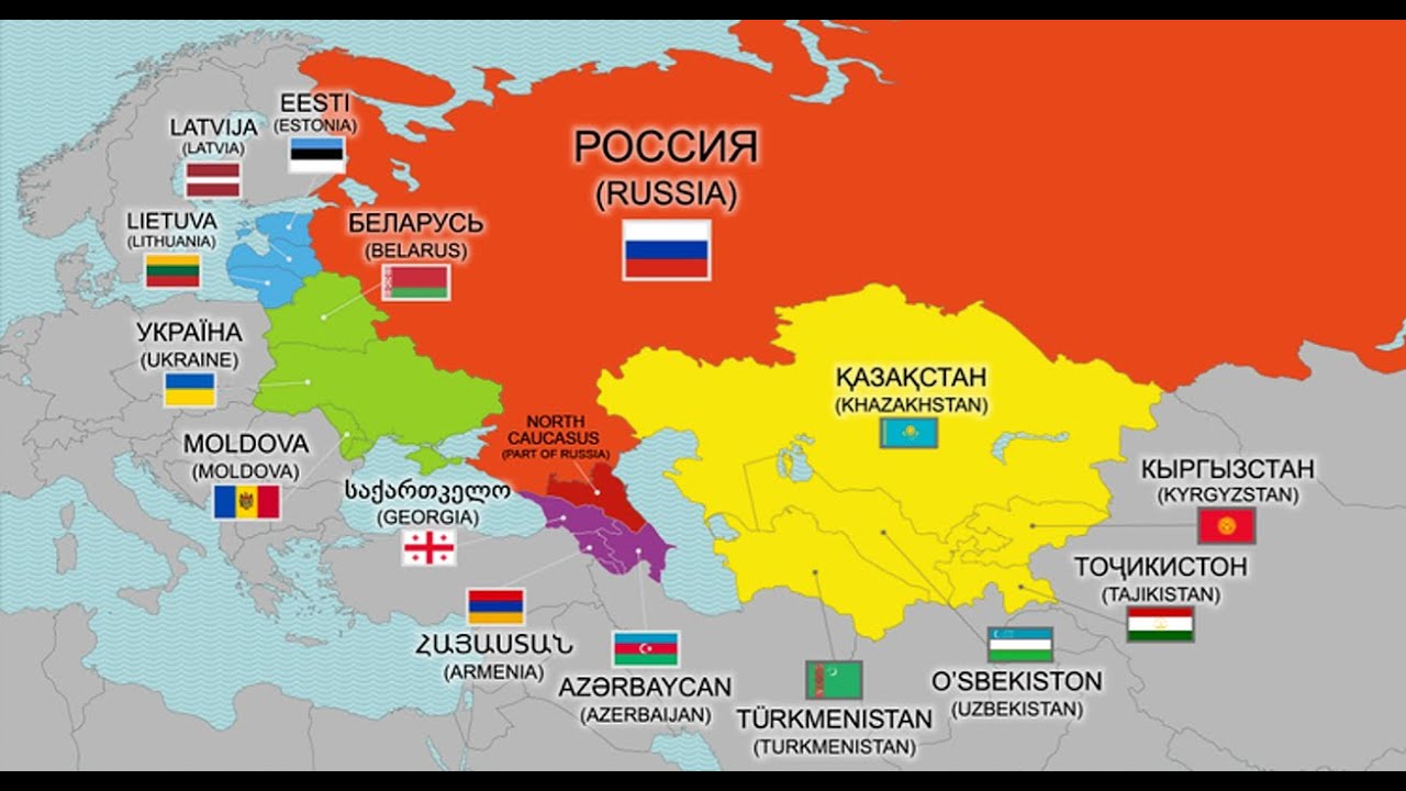 Карта постсоветских стран