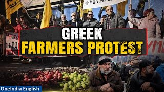 Greek Farmers Take Tractors to Athens to Protest Rising Costs in Europe | Oneindia News