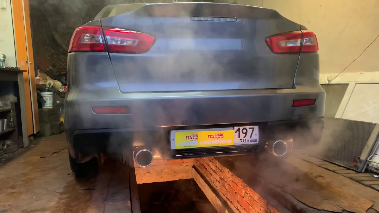 Mitsubishi Lancer (Мицубиси Лансер) Тюнинг выхлопной системы ! г.Истра ...
