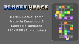 Blocks Merge - HTML5 Game - Demo view