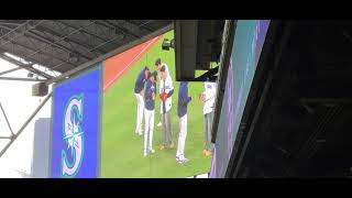ENHYPEN First Pitch @ Seattle Mariners 4/29/24 (Screen View)