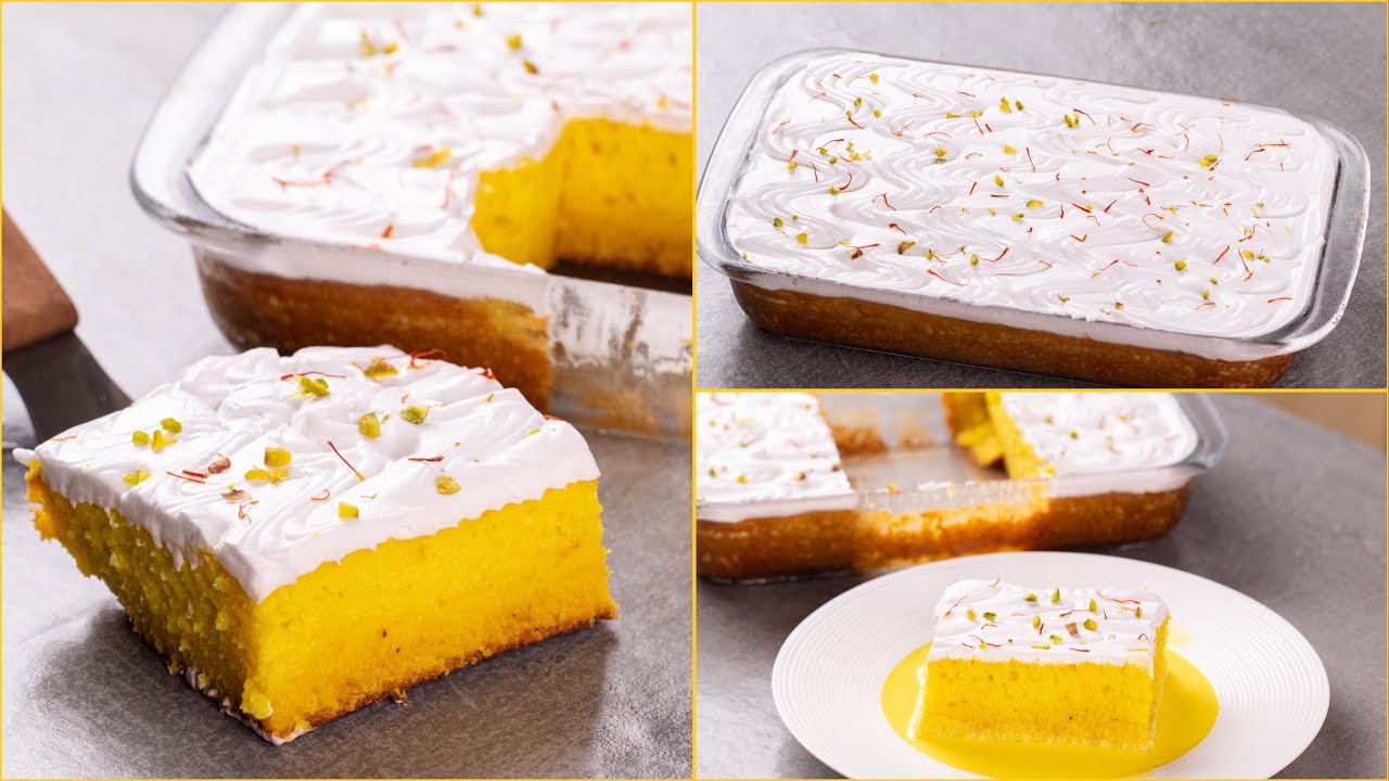 SAFFRON MILK CAKE TRES LECHES SAFFRON MILK CAKE EGGLESS & WITHOUT