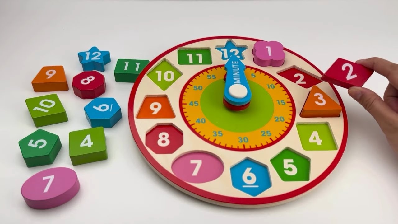 Learn Shapes with a Toy Clock | Fun Kids Learning & How to Read Time ...