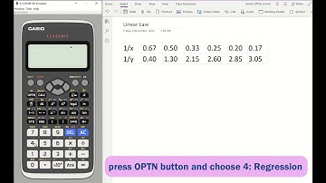 Hukum Linear Casio 570EX for Linear Law Regression