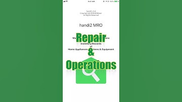Home Inventory, Maintenance/Repair/Operations App - handi2
