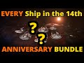 Every ship in the 14th anniversary bundle  star trek online