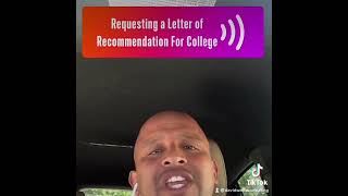 Requesting a Letter of Recommendation For College