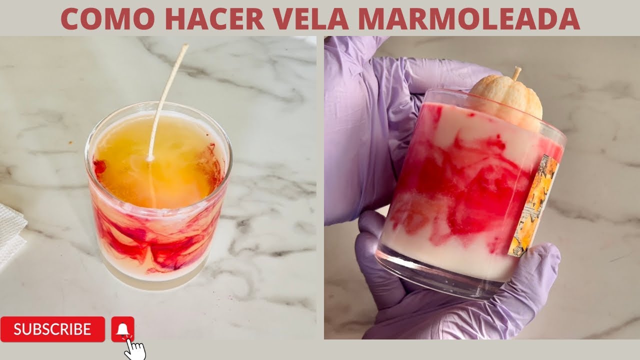 Cómo hacer vela marmoleada |Marble Candle |DIY vela para Otoño | Cómo hacer velas aromáticas