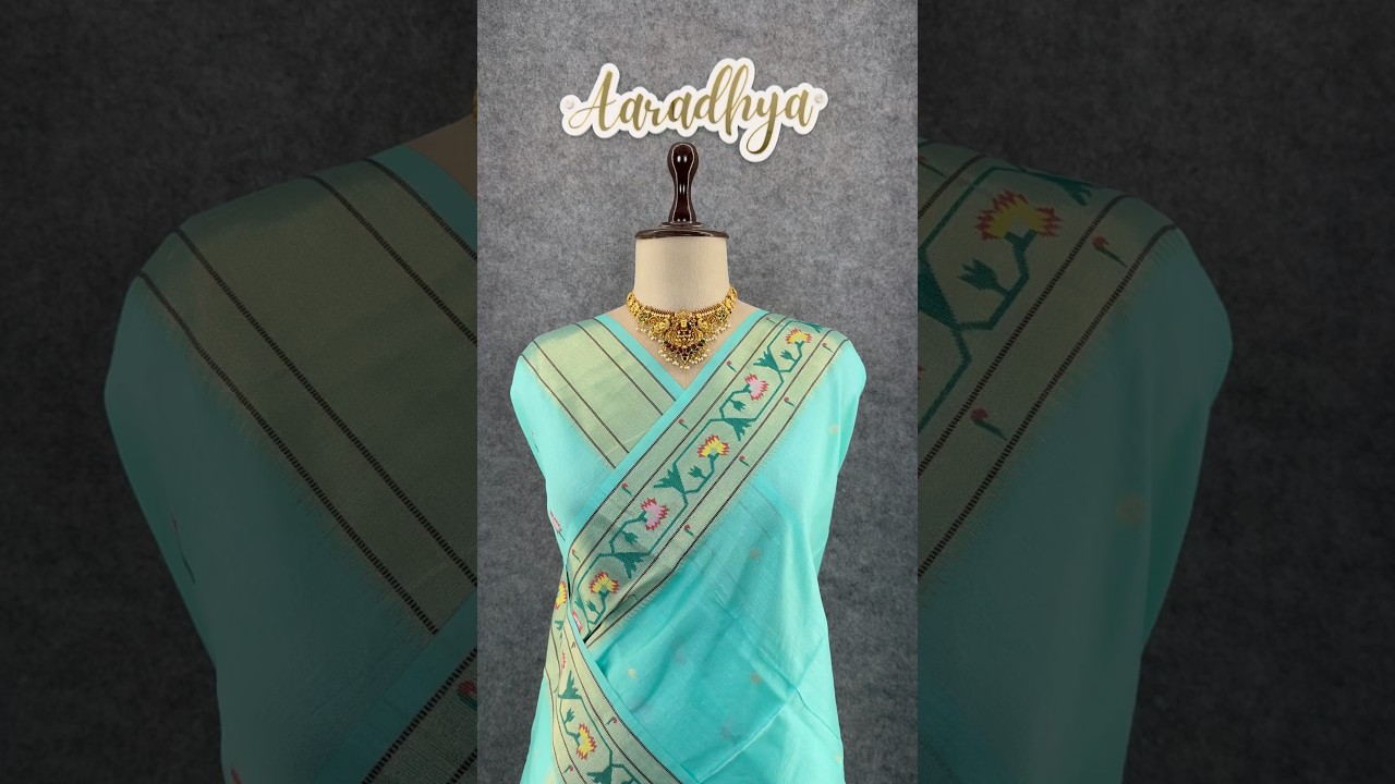 Soft Tussar Silk Pastel Paithani Saree