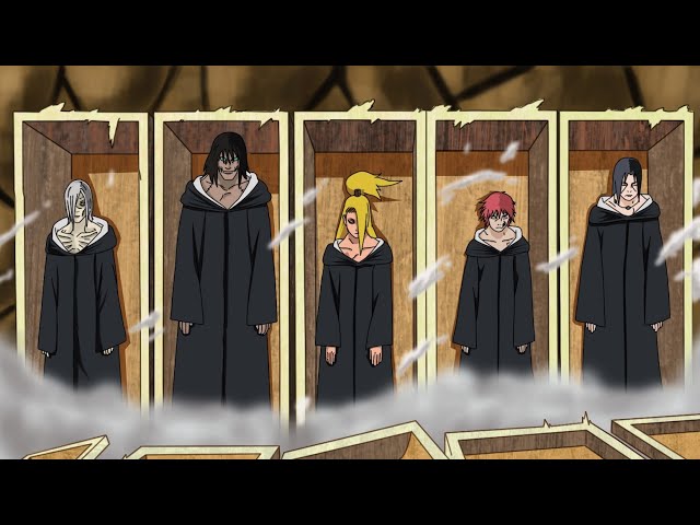 Kabuto revive a los akatsuki y a Madara edo tensei 《Naruto Shippuden》sub español class=