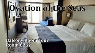 Ovation of the Seas balcony room tour. Room 8262