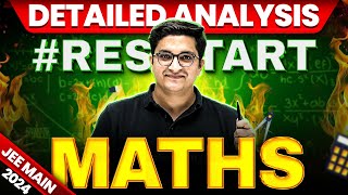 JEE Main 2024 - Detailed Analysis of MATHS 🔥 EASY या DIFFICULT - EXAM PATTERN!! ❓