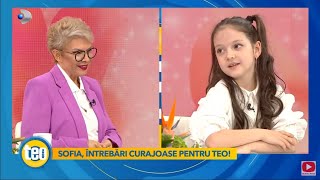 Teo Show(23.04) -Sofia, fiica Biancai Dragusanu si a lui Victor Slav, intrebari curajoase pentru Teo