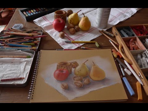 Vidéo: Peintures Alimentaires En Pastel - Une Galerie De Peinture Nature Morte Pastel