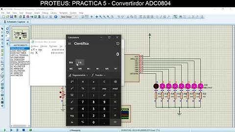 PROTEUS: Practica 5 Conociendo  proteus  - Convertidor ADC0804