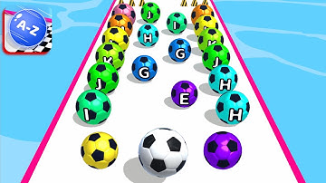 A-Z Run ☄️🔮 Gameplay : All Levels Android, iOS Walkthrough Ball Run Mobile Game NEW UPDATE